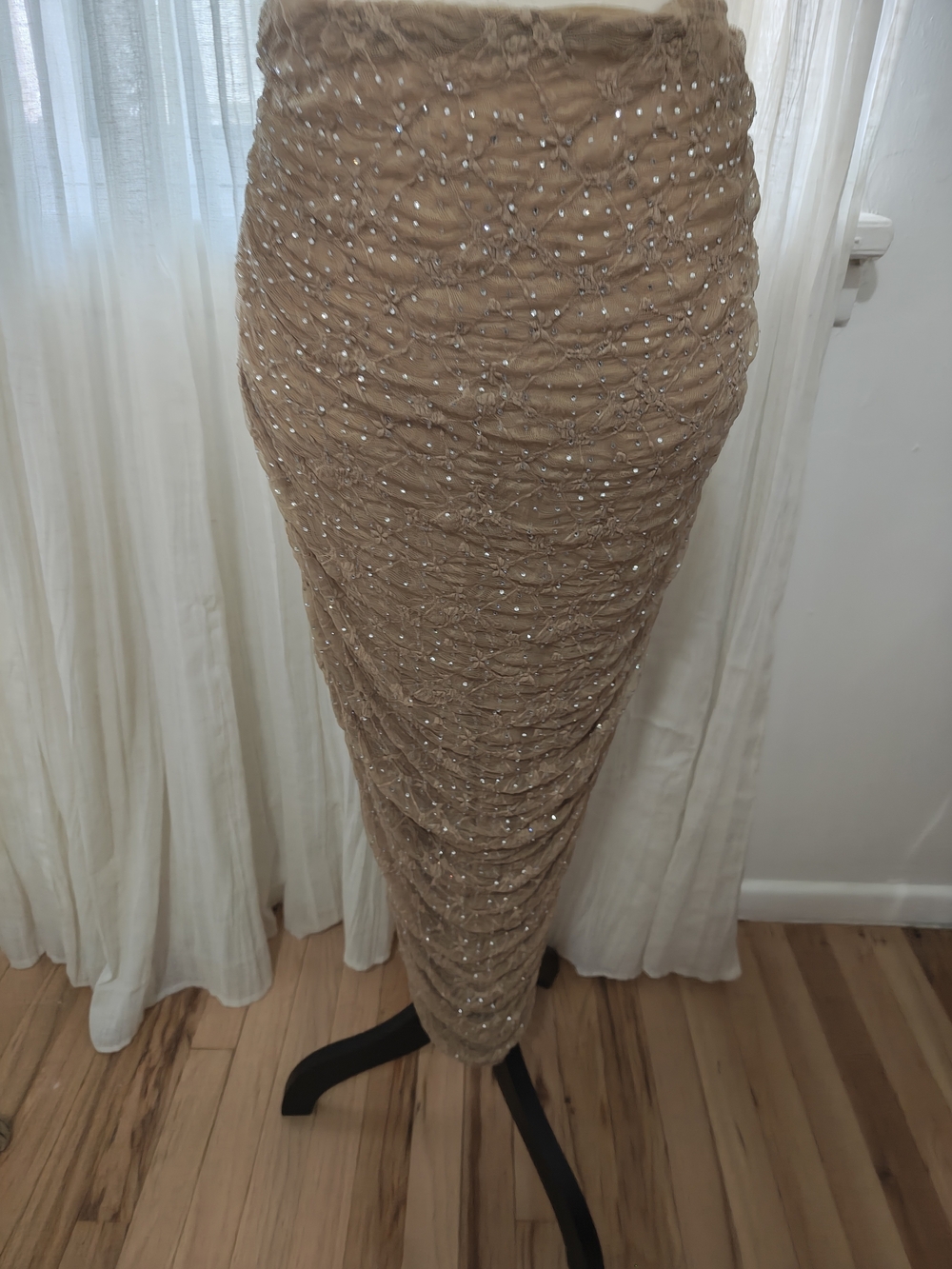 Zara Rhinestone Lace Skirt